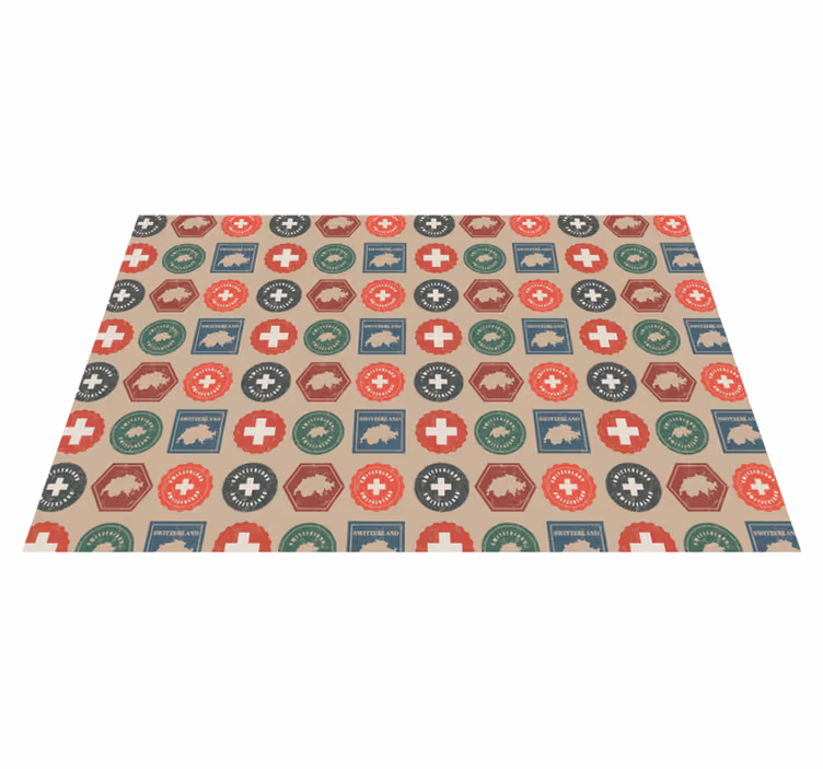 Tischsets originell schweiz flaggenmuster - TenStickers