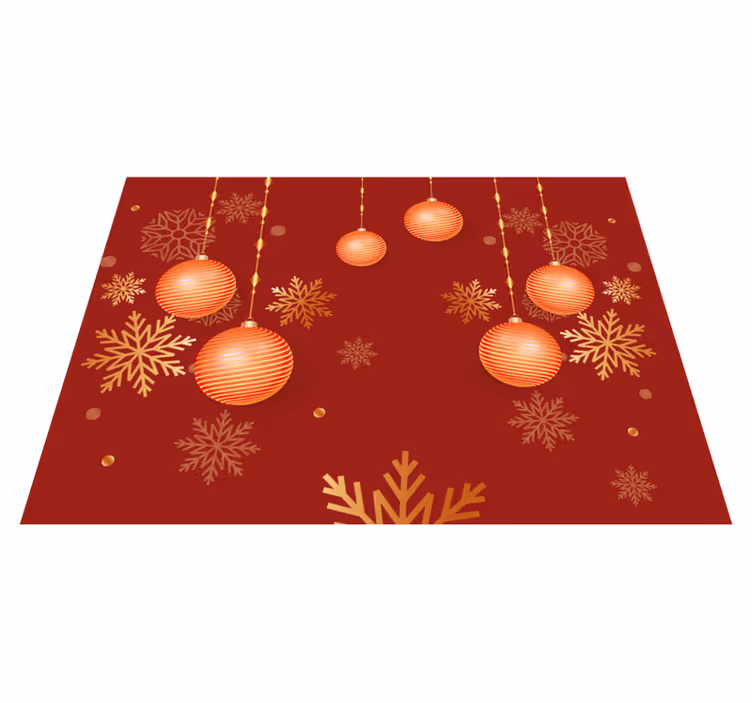 Tischset weihnachten mit festlichen ornamenten - TenStickers