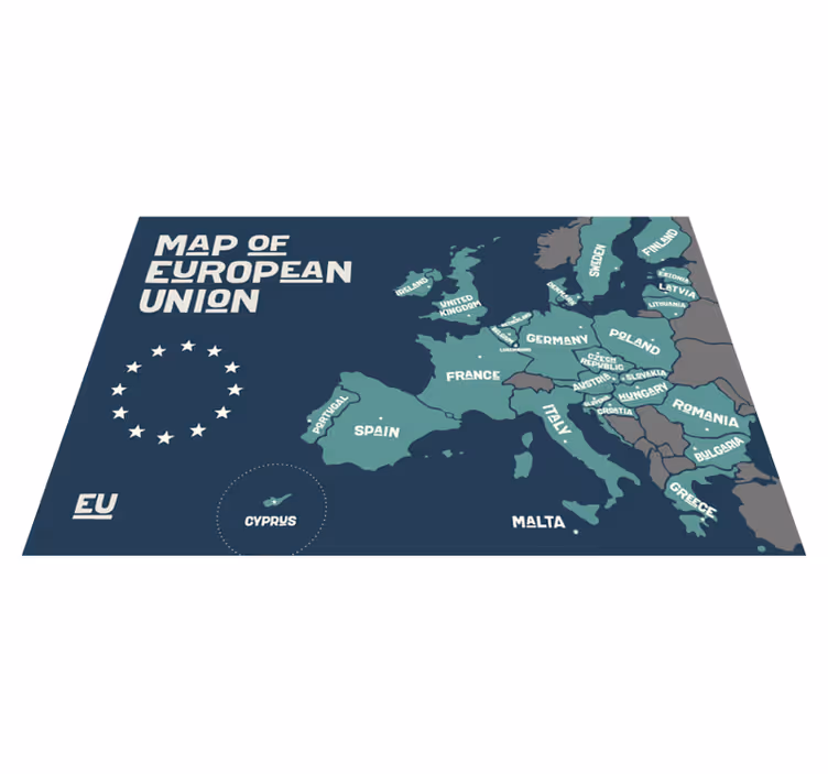 Platzset spruch europäische union karte - TenStickers