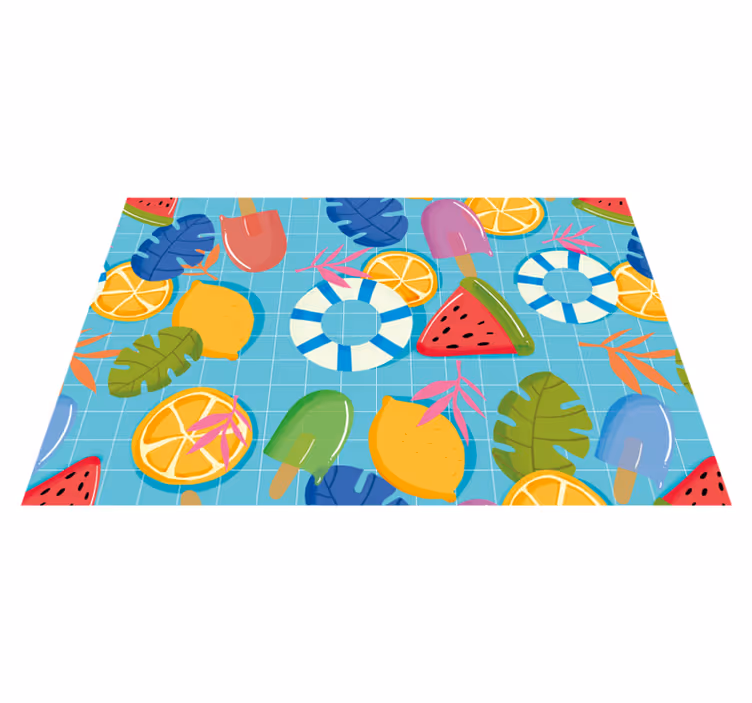 Tischset kinder früchte und eiscreme - TenStickers