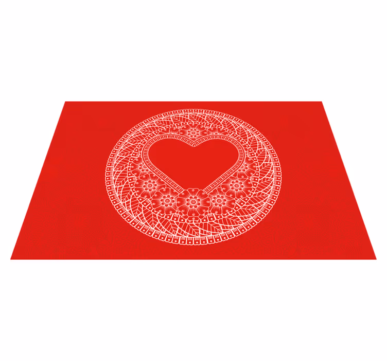 Platzset spruch herzmotiv muster - TenStickers