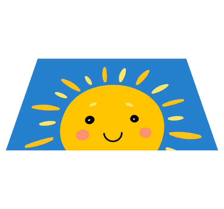 Tischset kinder mit lächelndem sonnen gesicht - TenStickers