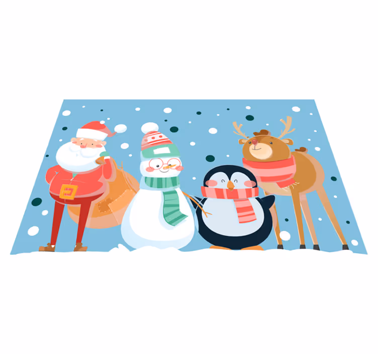 Tischset Weihnachten Feiertags-zeichentrickfiguren - TenStickers