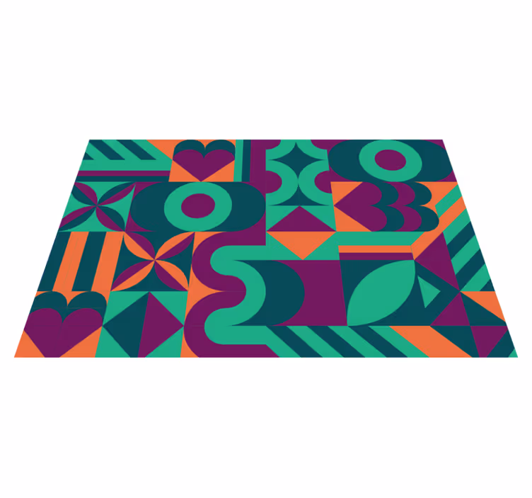 Platzdeckchen modern farbiges geometrisches Muster - TenStickers