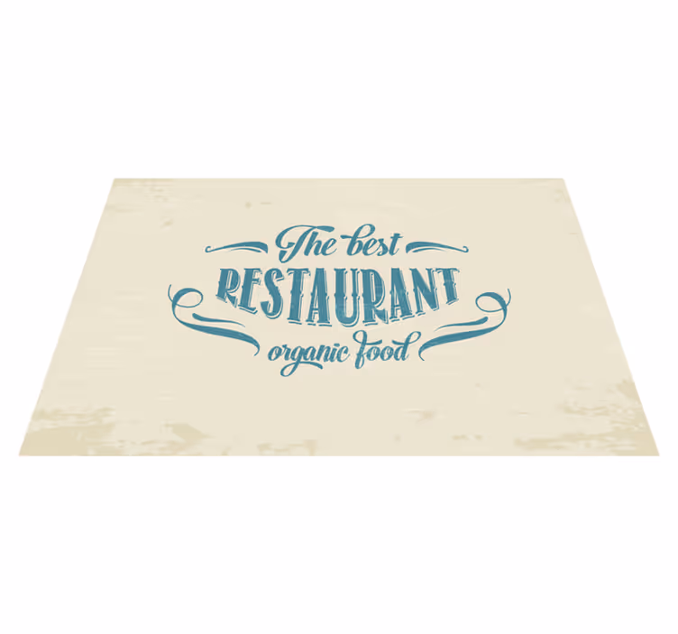 Platzset spruch für restaurant bio-essen - TenStickers