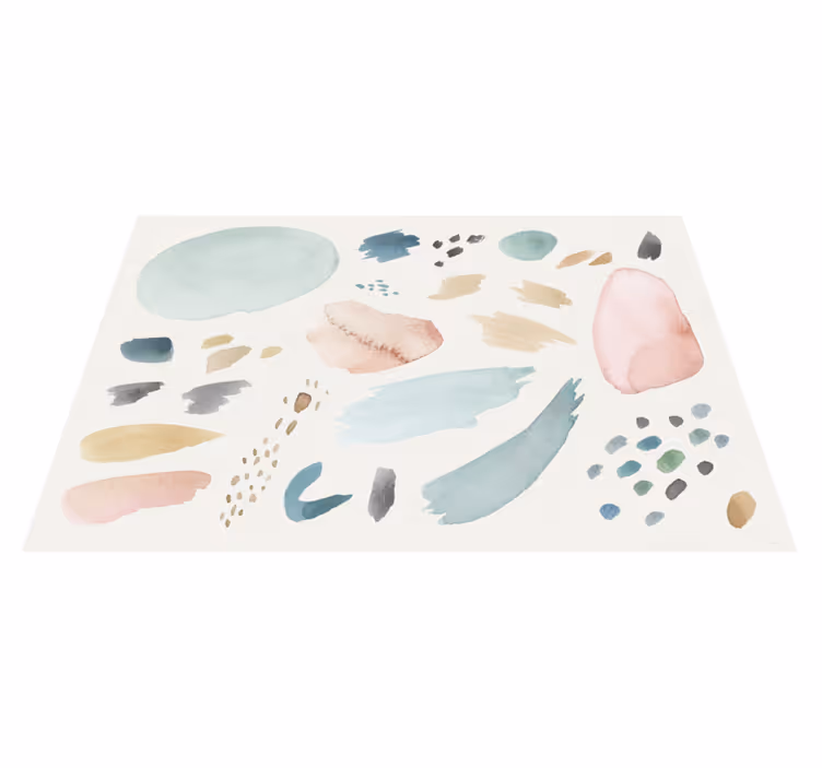 Tischset textur sanfte aquarellformen - TenStickers