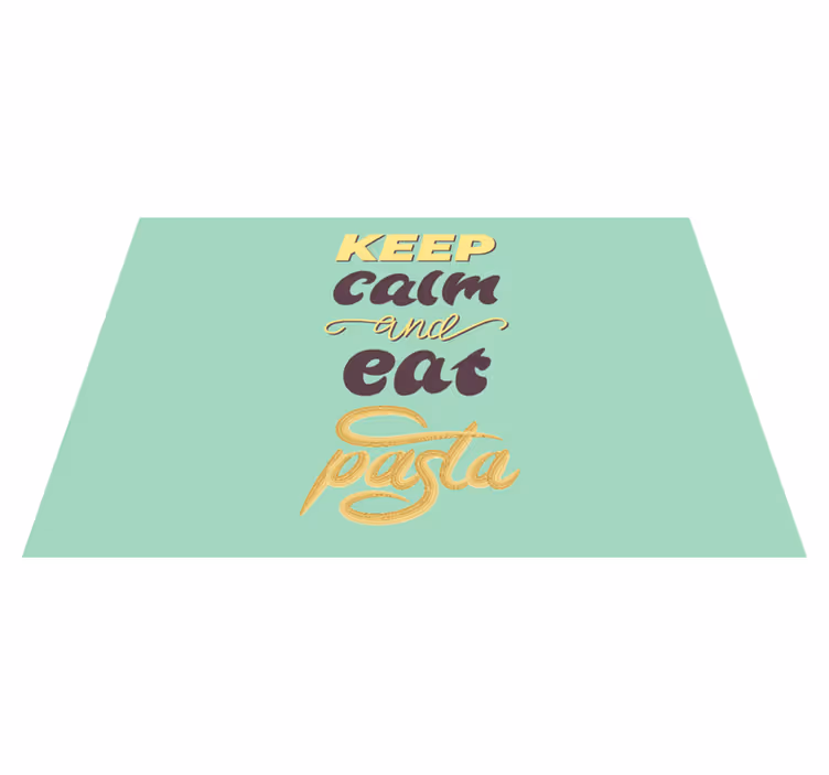 Platzset spruch bleib ruhig iss pasta - TenStickers