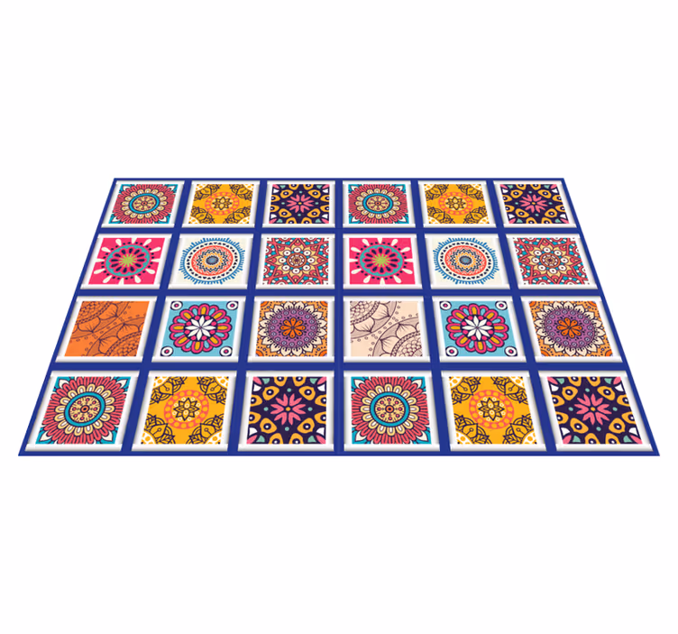 Tischsets originell mit geometrisch floralen mustern - TenStickers