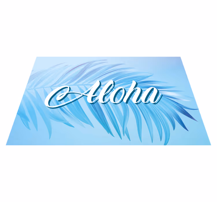 Platzset spruch aloha palmenblätter - TenStickers