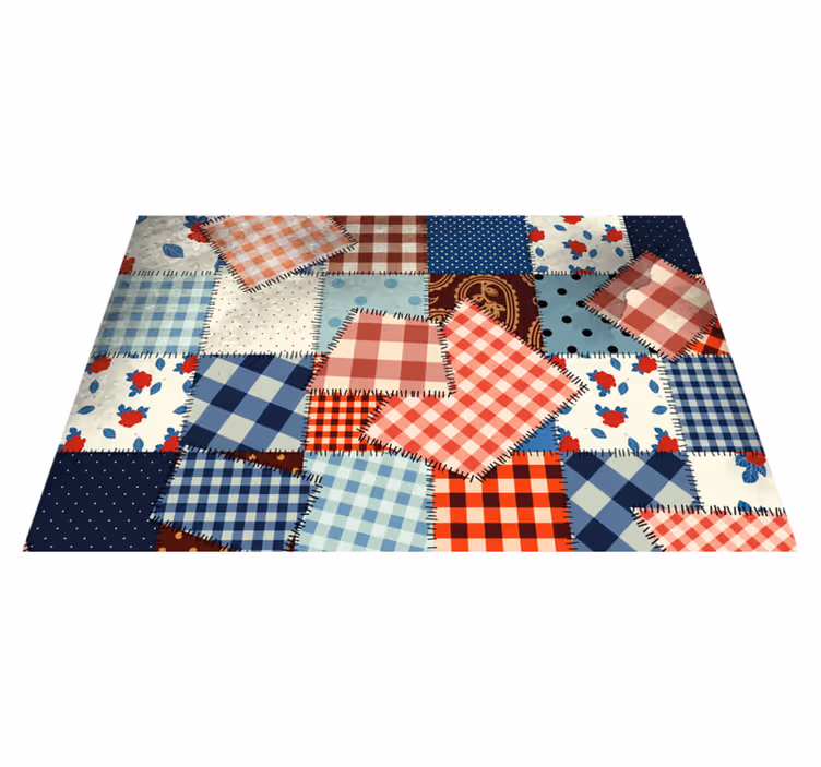 Tischset textur aus patchworkstoff - TenStickers