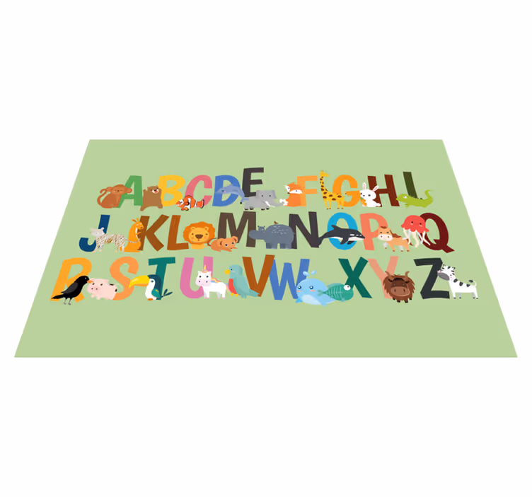Tischset kinder tieralphabet anzeige - TenStickers