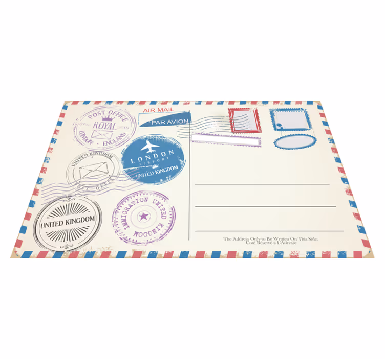 Platzset spruch reisestempel sammlung - TenStickers