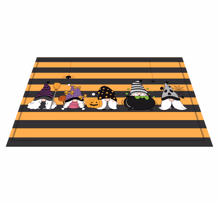 Tischset halloween mit gnome-halloween-hüten - TenStickers