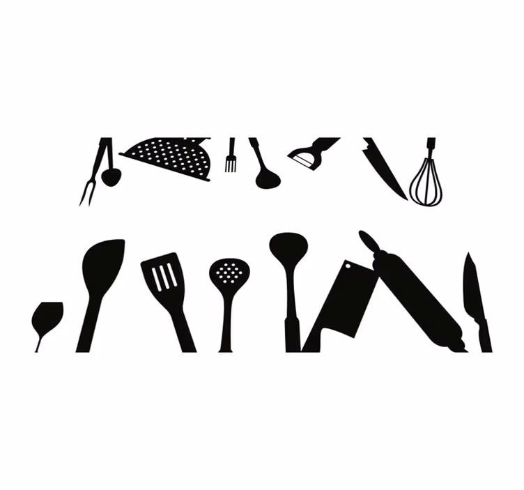 Tischsets originell küchengeräte kollektion - TenStickers