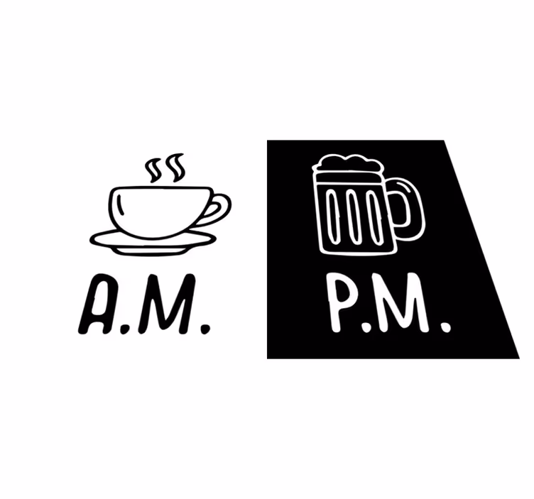 Platzset spruch kaffee bier kontrast - TenStickers