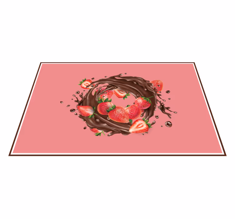 Tischsets originell schokoladendip-erdbeeren - TenStickers