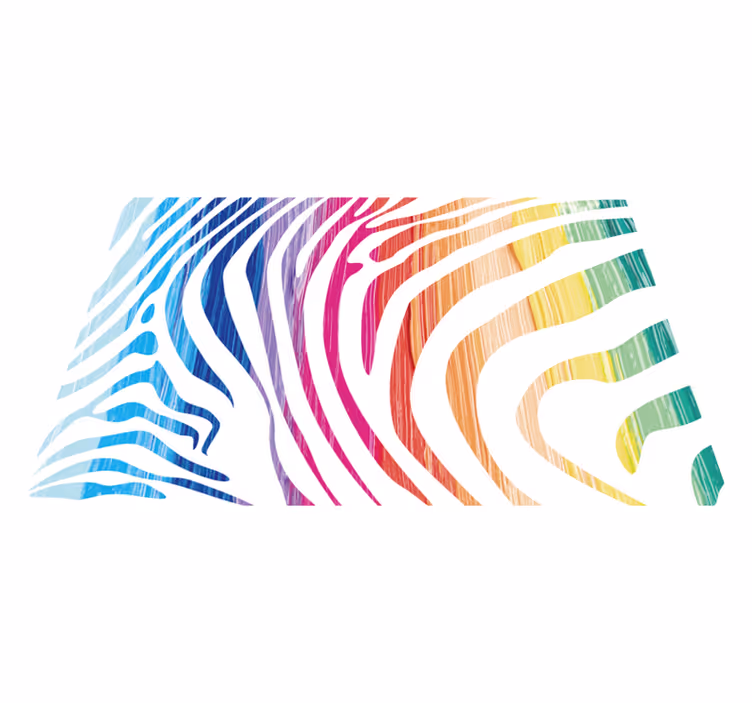 Tischsets originell bunte zebrastripes - TenStickers