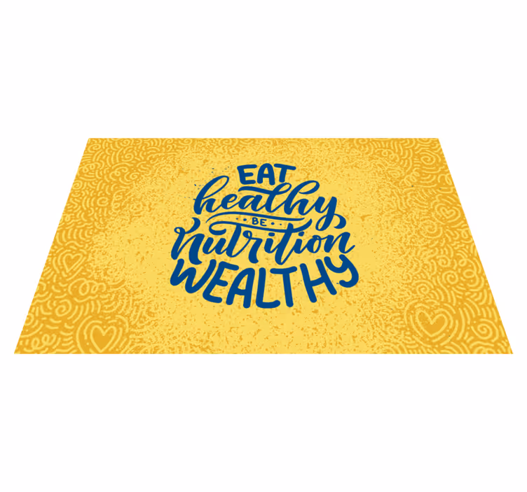 Platzset spruch gesunde ernährung wohlstand - TenStickers