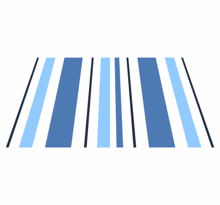 Tischset modern gestreift in blau - TenStickers