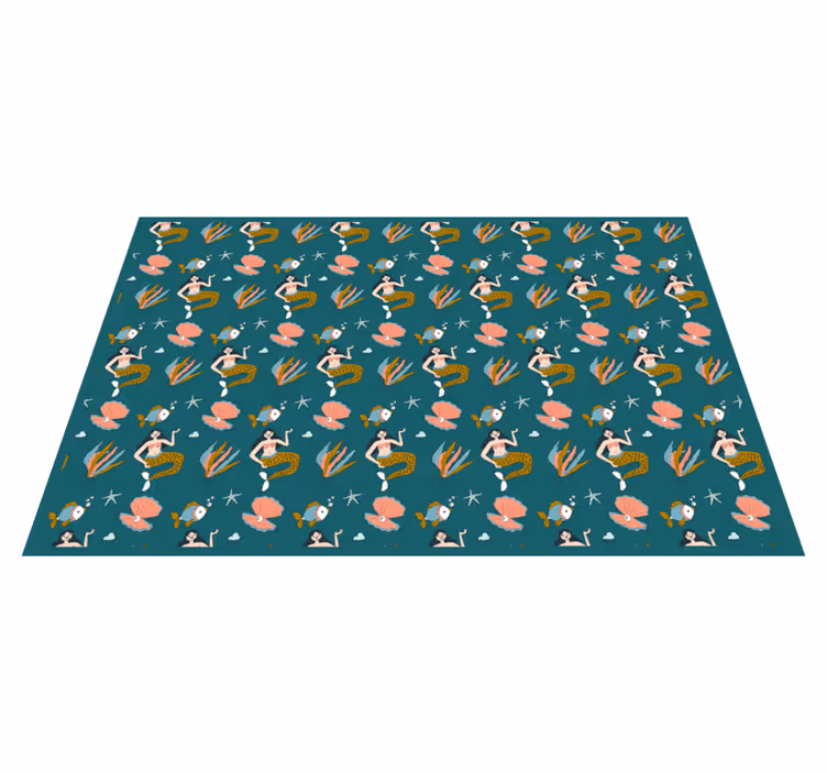 Tischset kinder muster mit meerjungfrauenschalen - TenStickers