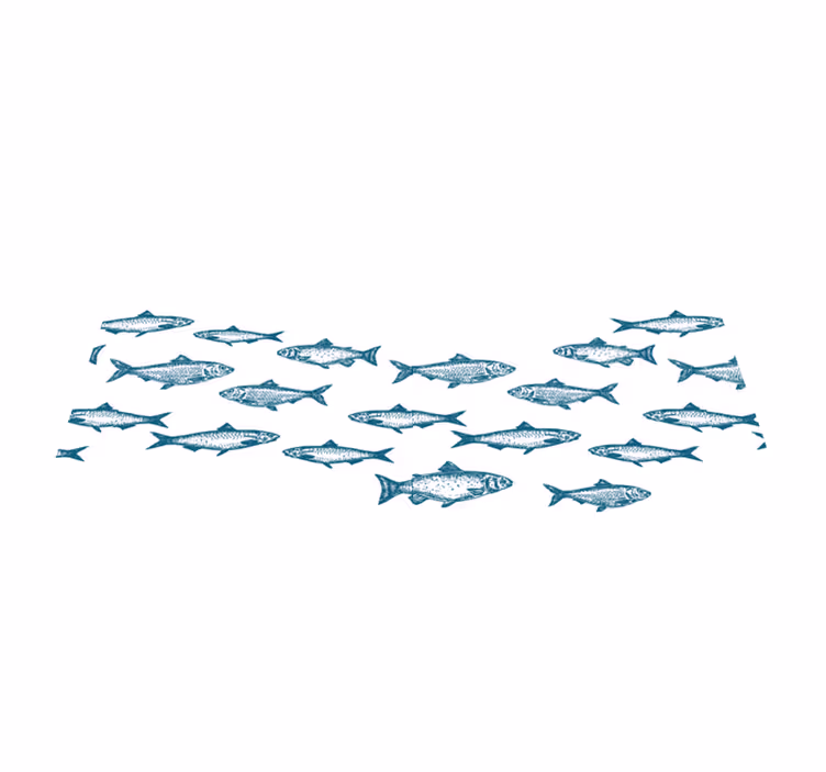 Tischsets originell mit schwimmendem fischmuster - TenStickers