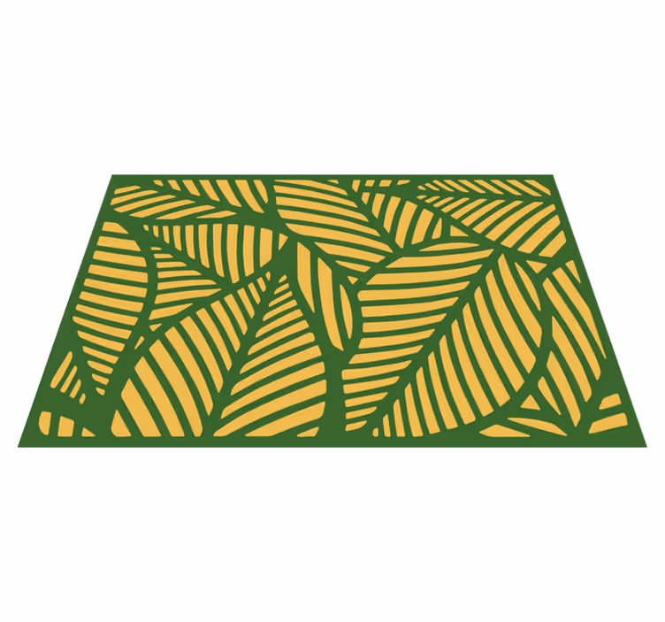 Tischset textur mit blattmuster overlay - TenStickers
