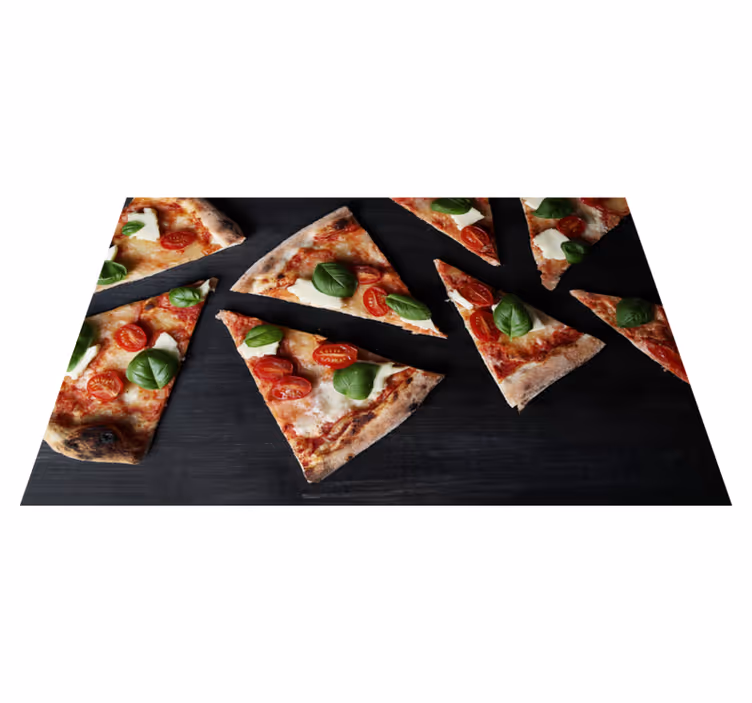 Tischset restaurant für geschnittene pizza - TenStickers
