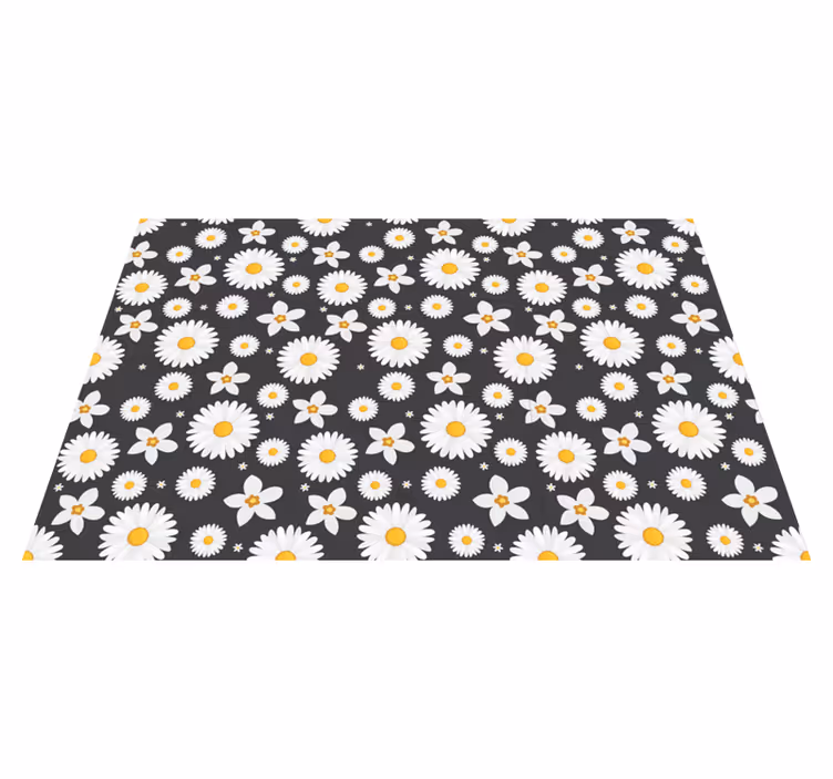 Tischset textur mit gänseblümchen-motiv - TenStickers