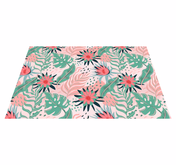 Tischsets originell mit floralen tropenmuster - TenStickers