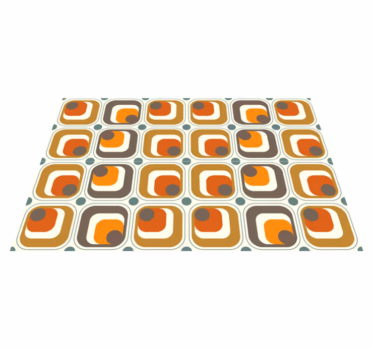 Tischsets originell Retro-quadrate-muster - TenStickers