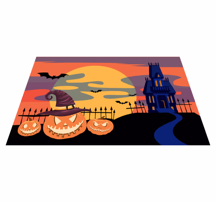 Tischset halloween kürbis albtraumszene - TenStickers