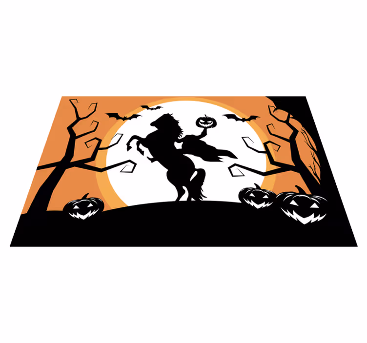 Tischset halloween mit pferd und kürbis - TenStickers
