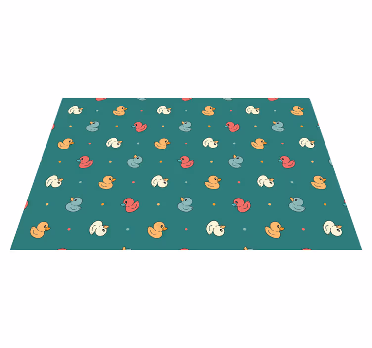 Tischset kinder mit buntem entenmuster - TenStickers