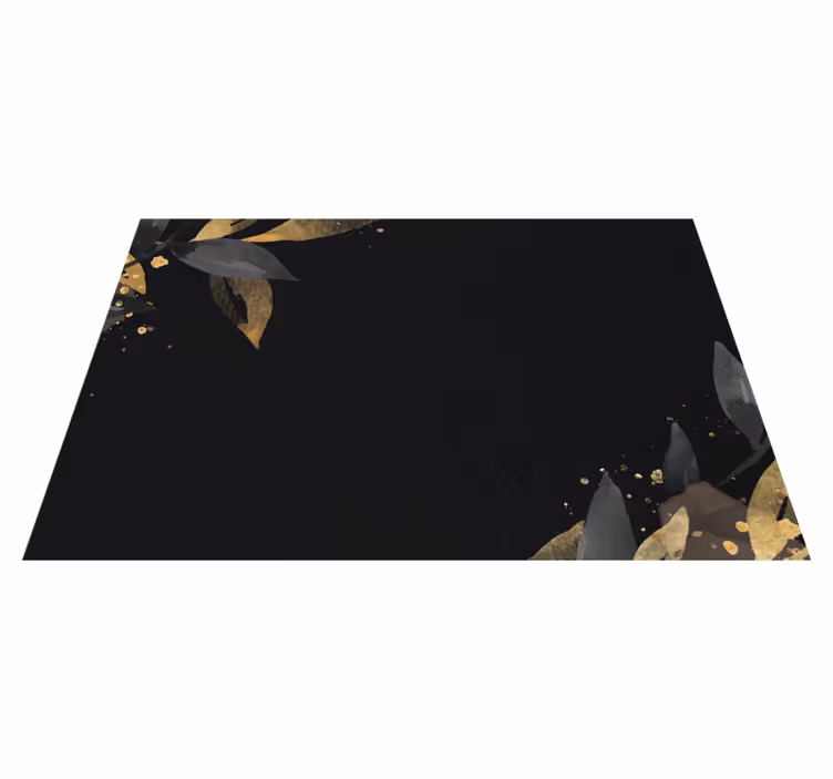 Tischset elegant mit raffinierten blattmotiven - TenStickers
