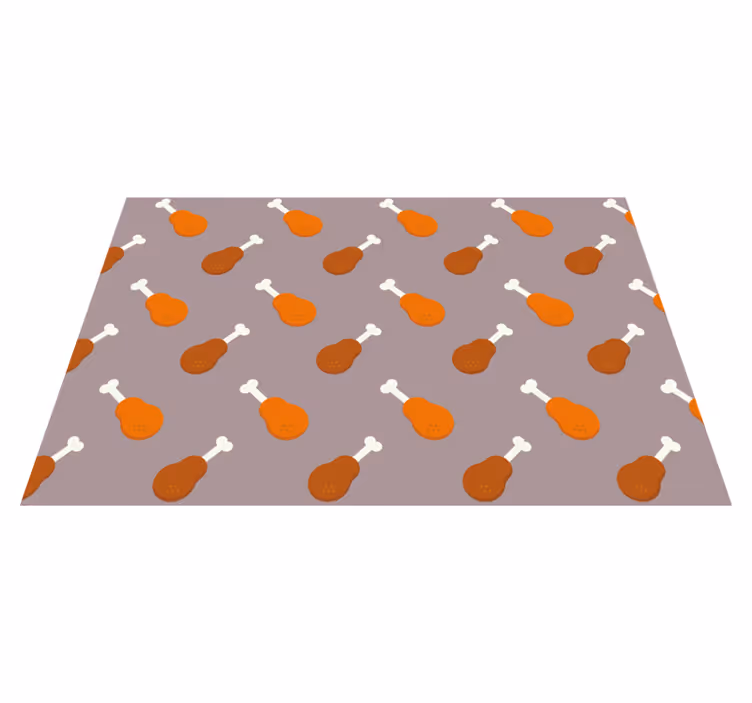 Tischsets originell mit hühnerbeinen-muster - TenStickers