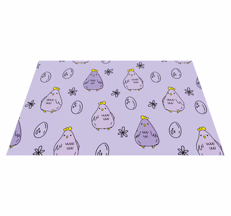 Tischset kinder mit niedlichem hühner-muster - TenStickers