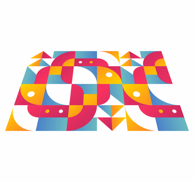 Tischset modern mit auffälligen geometrischen mustern - TenStickers