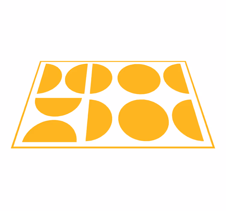 Tischset modern geometrische gelbe form - TenStickers