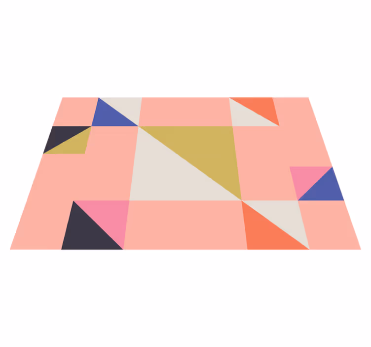Tischset modern geometrische farbabteilungen - TenStickers