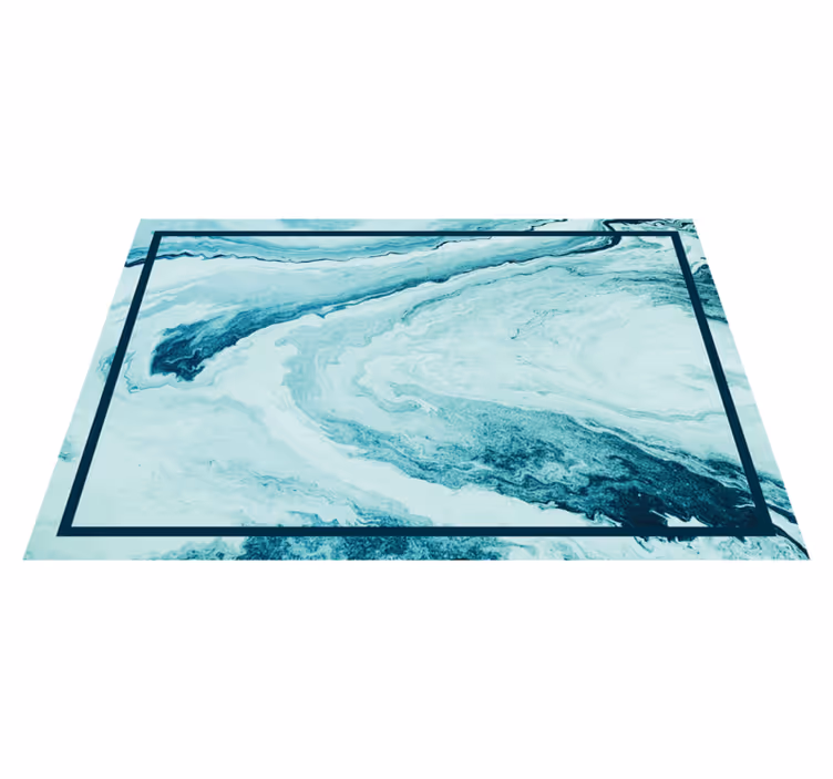 Tischset Textur Wellen aus blauem marmor - TenStickers
