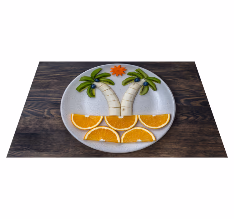 Tischsets originell mit tropischer früchteanordnung - TenStickers