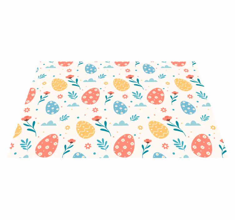 Tischset kinder mit buntem eiermuster - TenStickers