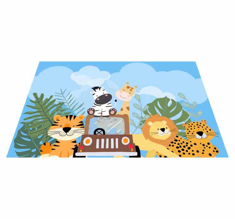 Tischset kinder safari-szenen - TenStickers