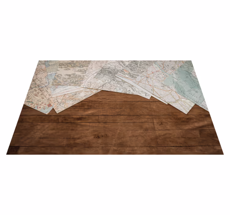 Tischset textur vintage kartenmuster - TenStickers