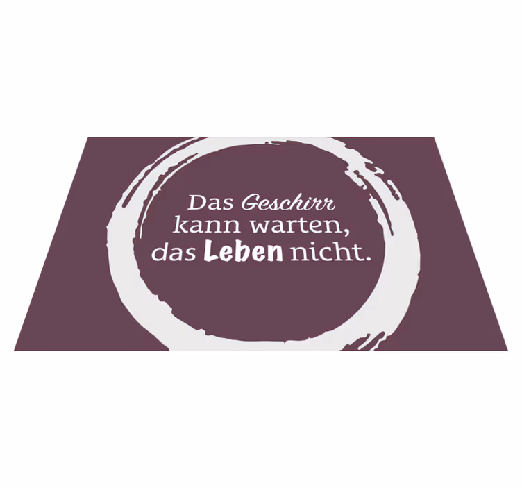 Tischset Text Teller können warten - TenStickers