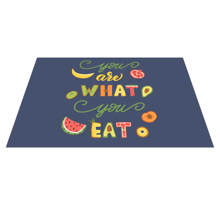Platzset spruch bunte essensweisheit - TenStickers