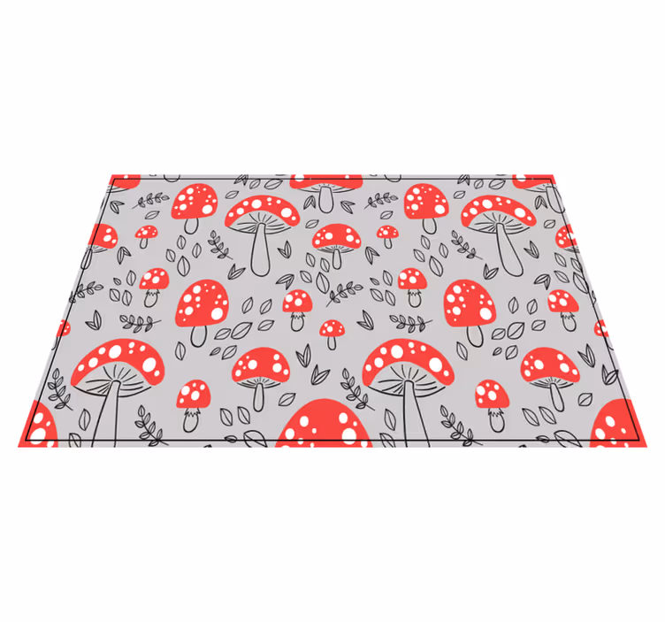 Tischsets originell mit rotem pilzmuster - TenStickers