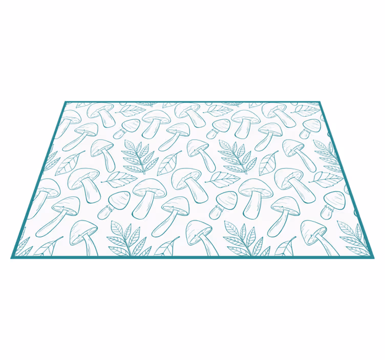 Tischset textur mit pilzblätter-muster - TenStickers