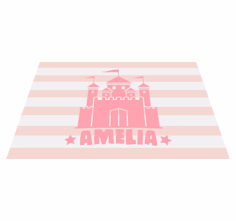 Tischset kinder schloss mit fahnen - TenStickers
