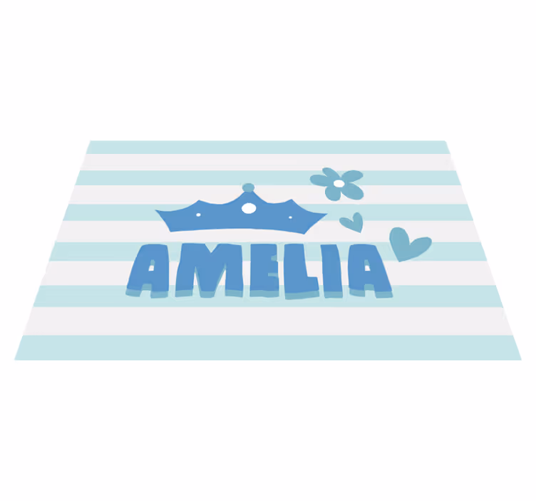 Tischset kinder krone und name - TenStickers